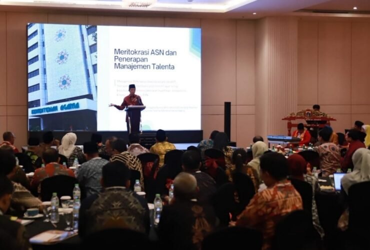 Menteri Agama Nasaruddin Umar saat membuka rapat koordinasi implementasi Manajemen Talenta ASN di Jakarta.