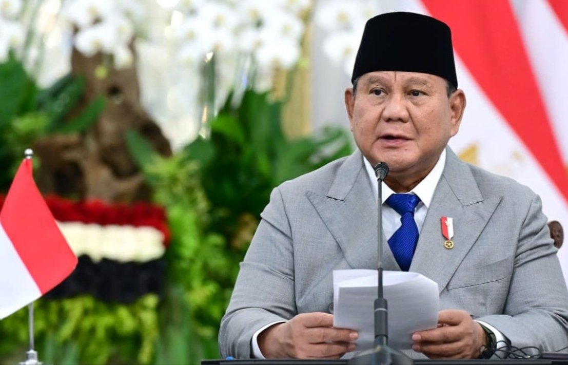 Presiden Prabowo Subianto saat menerima kunjungan kenegaraan Presiden Mesir Abdel Fattah El-Sisi di Jakarta, Minggu (11/10/2026).