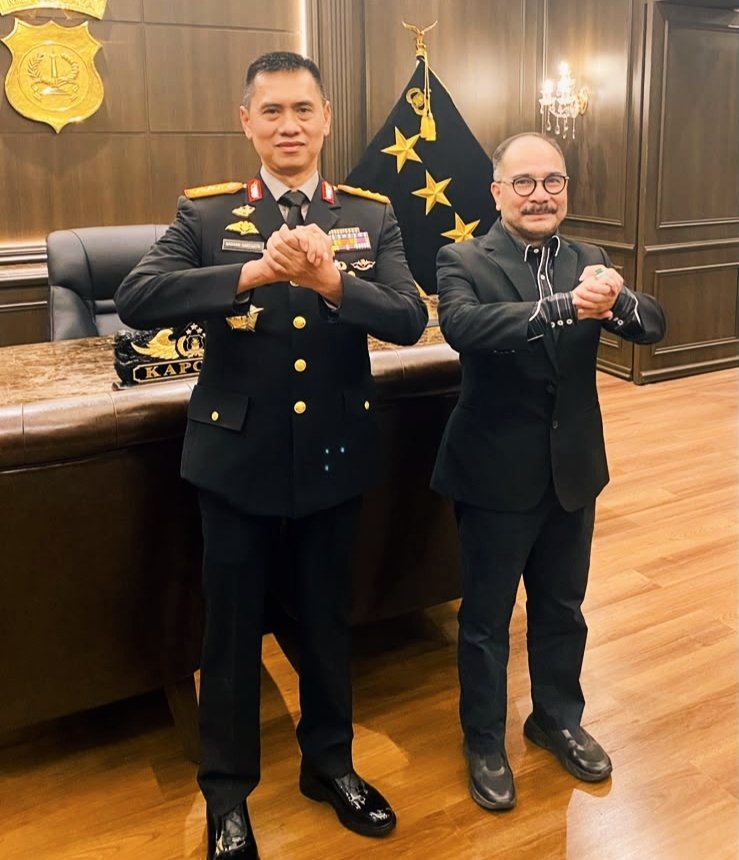 Firman Jaya Daeli bertemu Kapolda Metro Jaya Dadang Hartanto di Gedung Promoter Polda Metro Jaya, Jakarta, Kamis (15/10/2026).