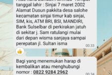 Dompet Berisi Dokumen Penting Hilang, Pemilik Harapkan Bantuan Warga Sinjai