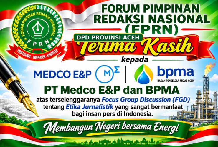 Medco E&P dan BPMA Gelar FGD Terkait Etikat Jurnalistik, FPRN Aceh Beri Apresiasi